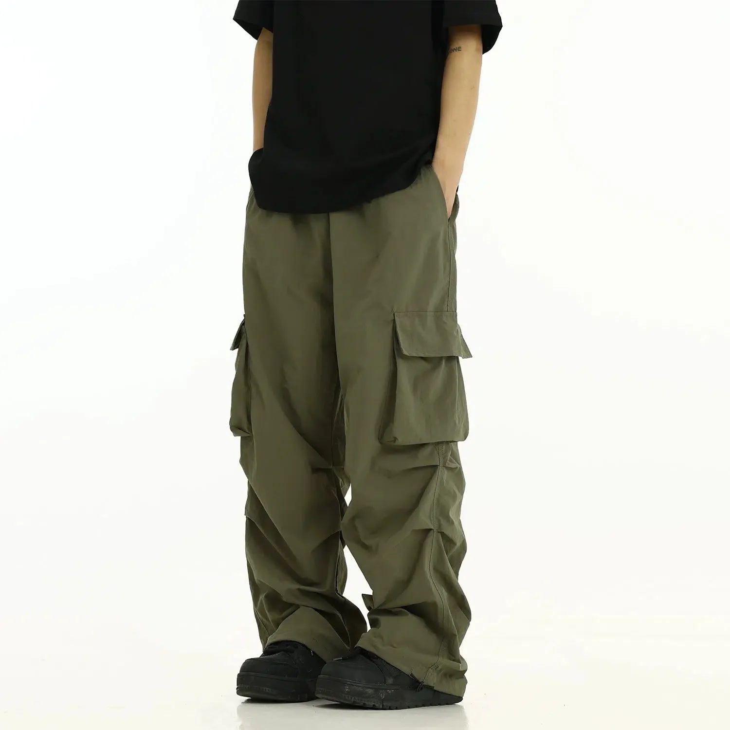 Casual Loose Pleated Cargo Pants