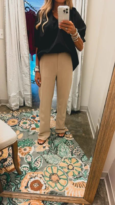 CONFERNCE ROOM PANTS-TAUPE