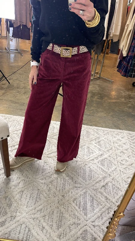 FOR THE OCCASION PANTS- WINE-RESTOCK ALERT