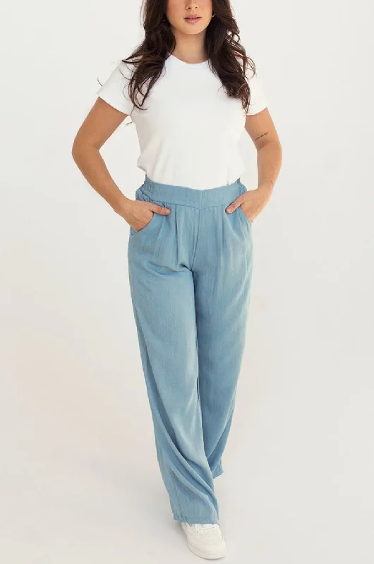 Mimy Blue | High-Waisted Linen Pants