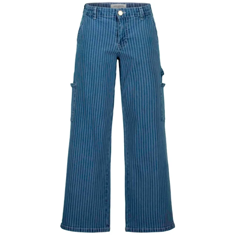 Sofie Schnoor Young Light Blue Striped Pants