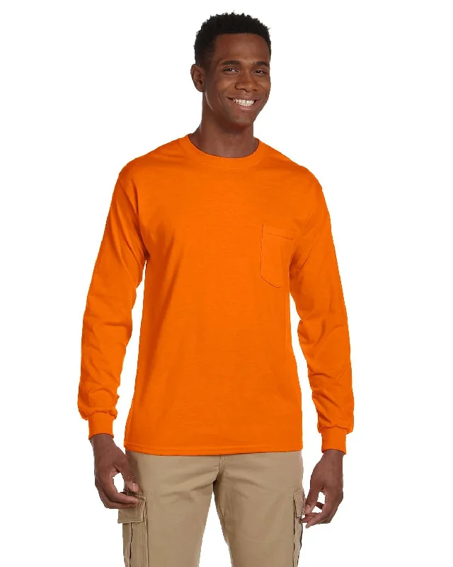 Gildan G241 Adult Ultra Cotton Long-Sleeve Pocket T-Shirt