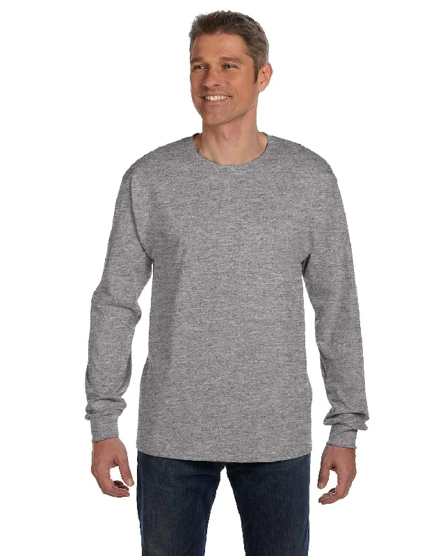 Hanes 5596 Men's Authentic-T Long-Sleeve Pocket T-Shirt