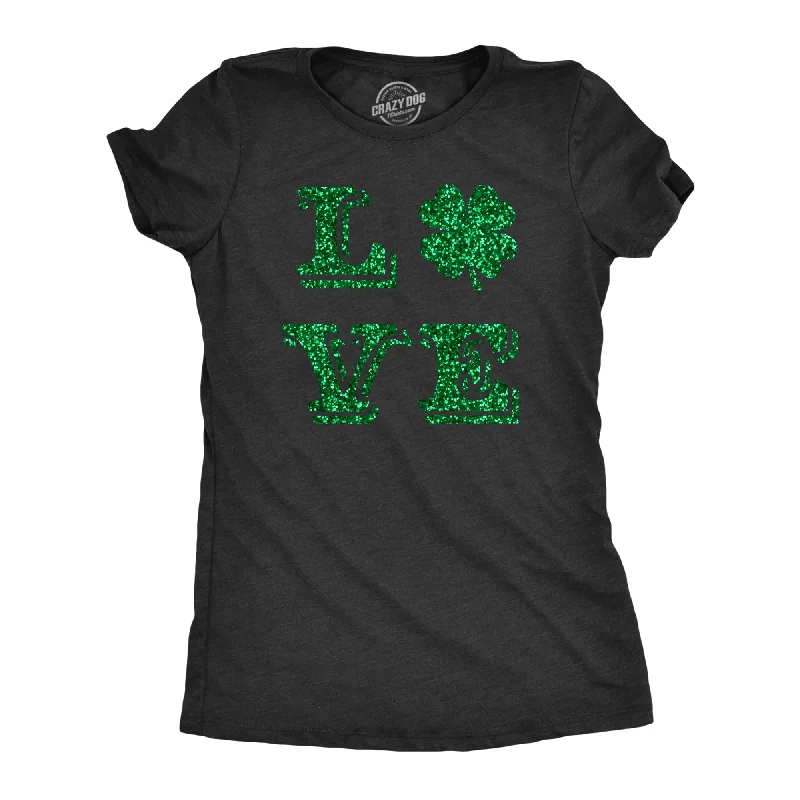 Love Clover Glitter Women's T Shirt