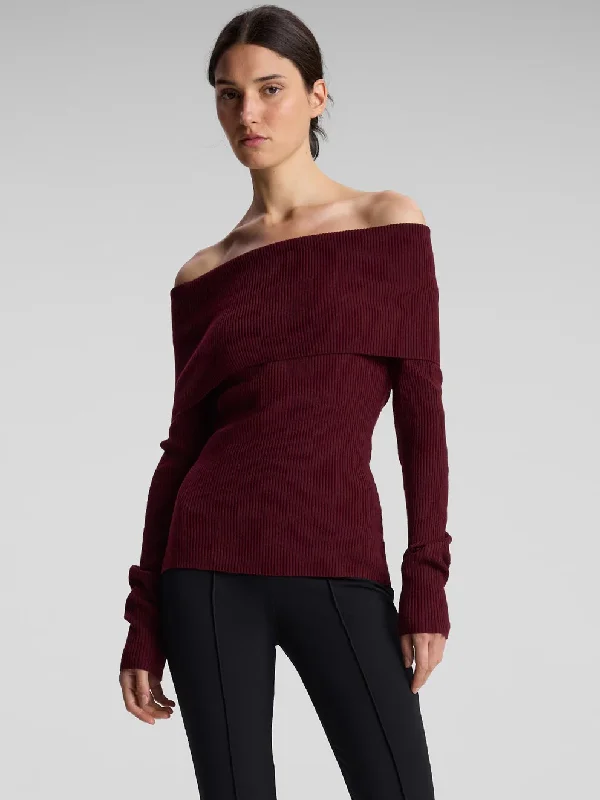 Evelyn Merino Off Shoulder Top