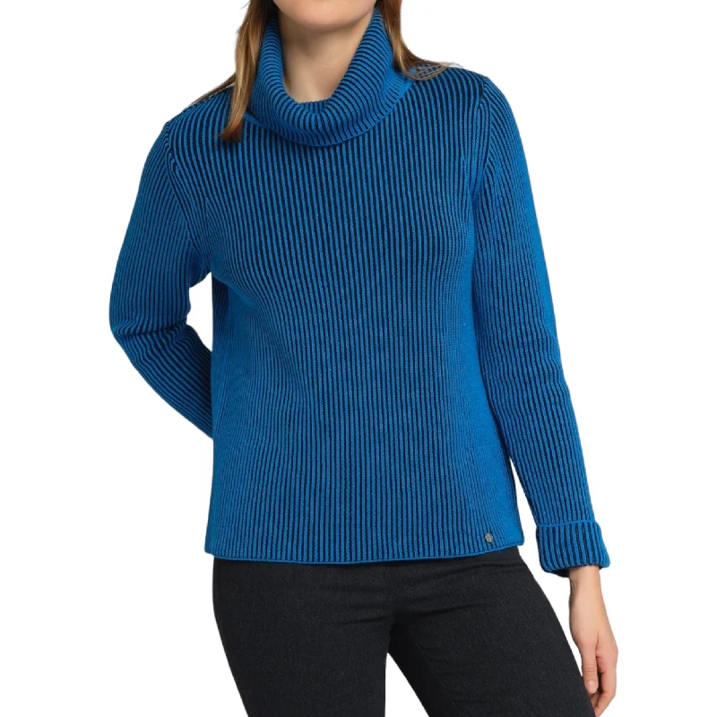 Gollehaug Cowl Neck Sweater Sapphire Blue