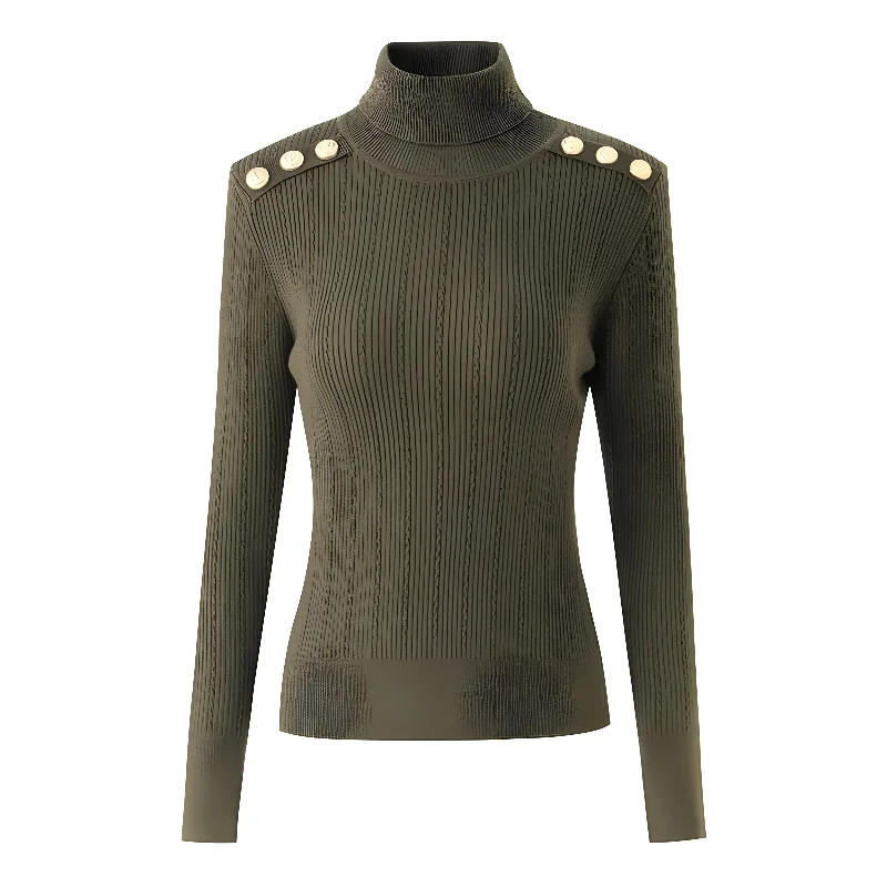 The Leander Long Sleeve Knitted Turtleneck - Multiple Colors