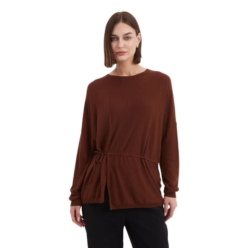 Tirelli Split Detail Knit Top Mocha