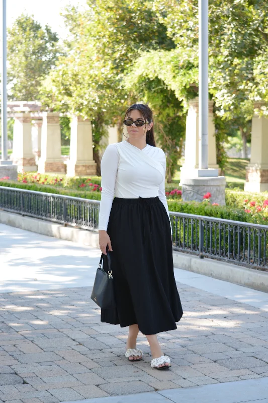 Brittany Black Maxi Skirt