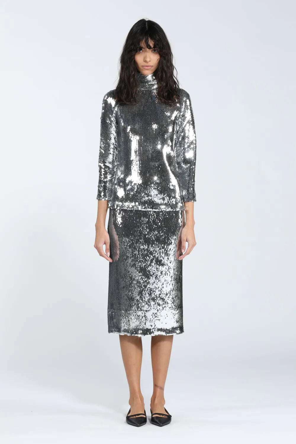 Nº21 SEQUIN MIDI SKIRT