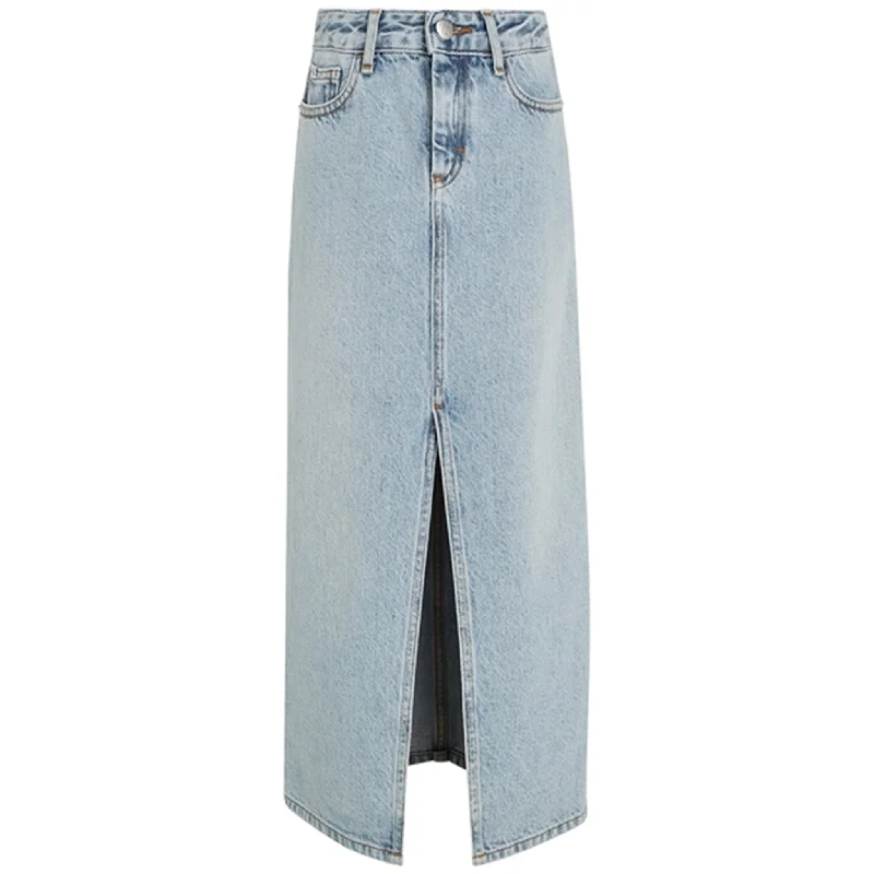 Calvin Klein Denim Maxi Skirt Powder Blue