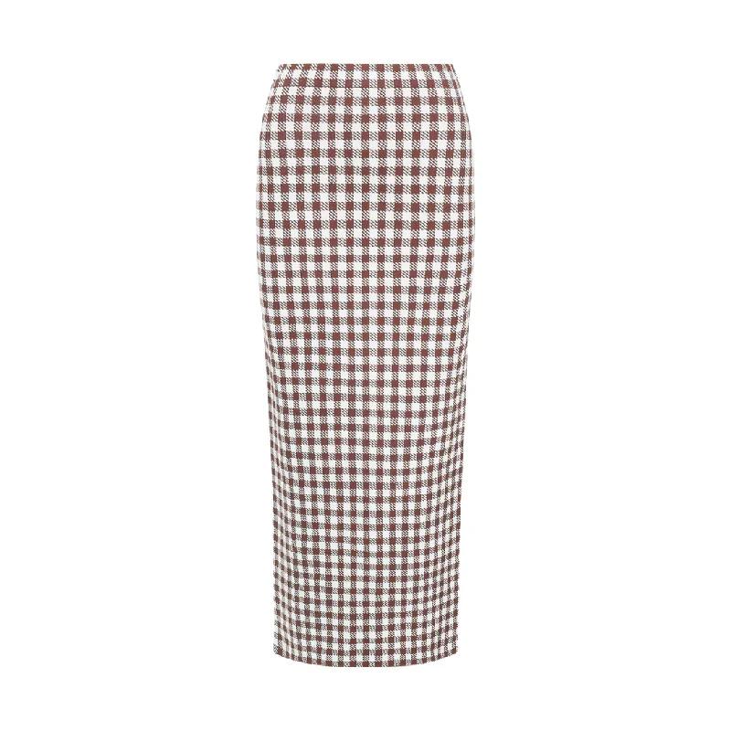 Karina Skirt - Chocolate Gingham