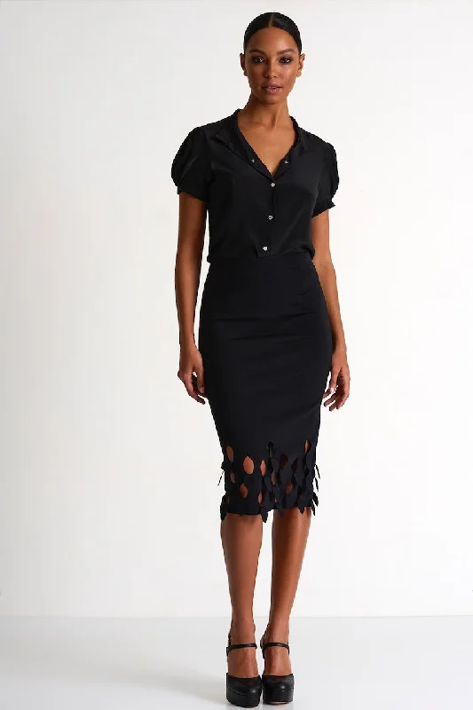 Pencil Skirt With Cutouts - 52437-47-800