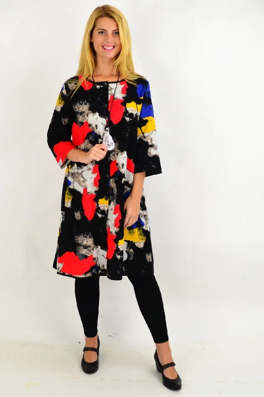 Colourful Paint Splash Shirt Dress