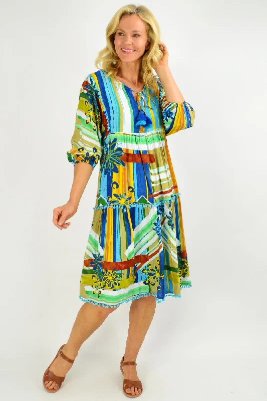 Malaga Midi Boho Tunic Dress