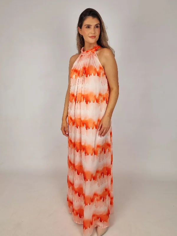 Md'M Orange Tie Dye Dress