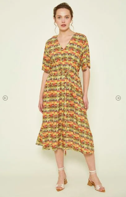 Van-Dos Multi Coloured Belted Shift Dress