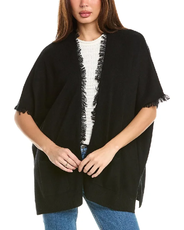 Amicale Cashmere Fringe Cashmere Cape