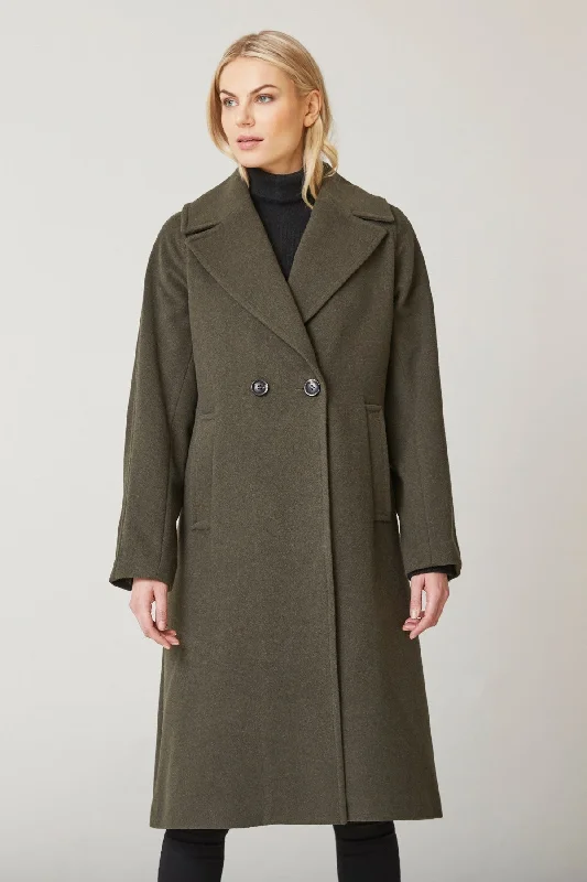 INGE Long Wool Coat with Notch Collar 1215