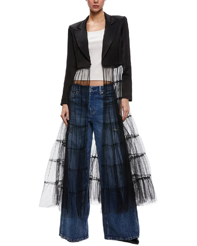 alice + olivia Everly Drama Tulle Blazer