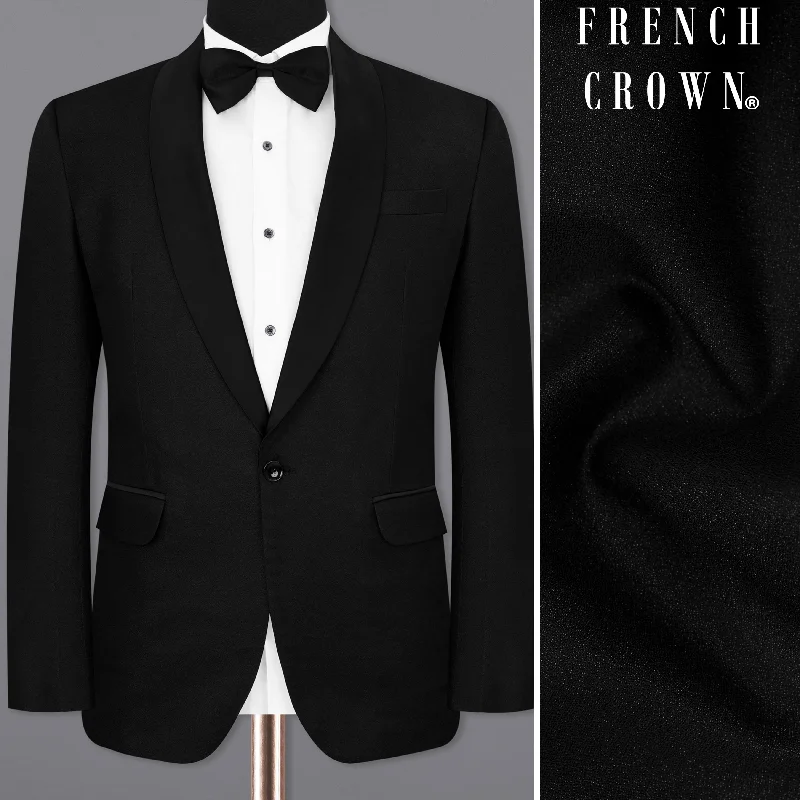 Jade Black Designer Tuxedo Blazer