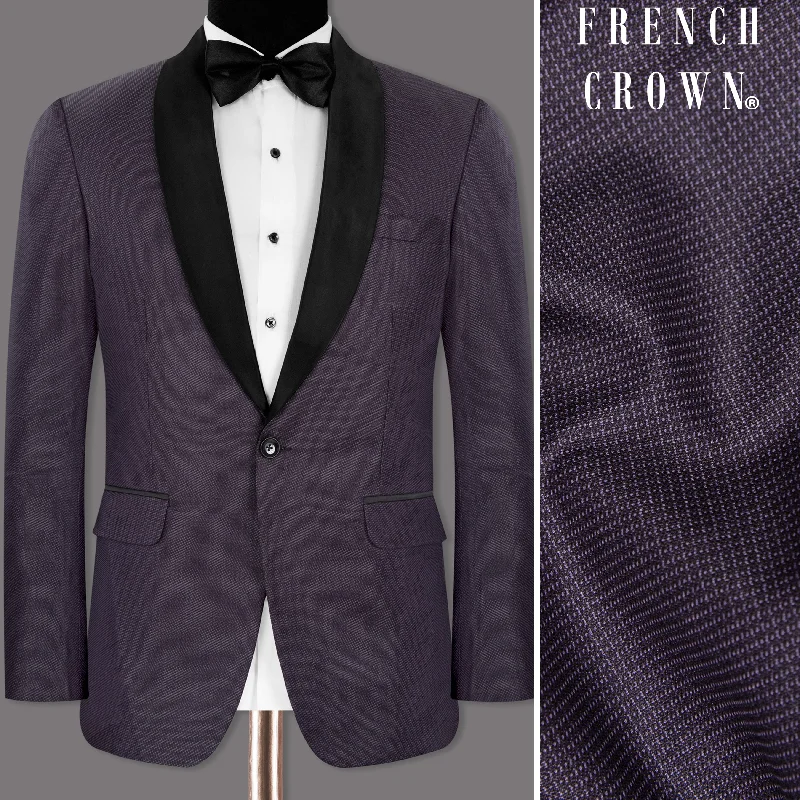 Martinique Violet Subtle Checked Woolrich Tuxedo Blazer