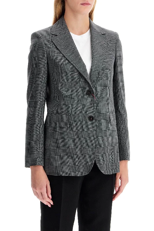 Max Mara Studio 'david' Prince Of Wales Wool Blazer