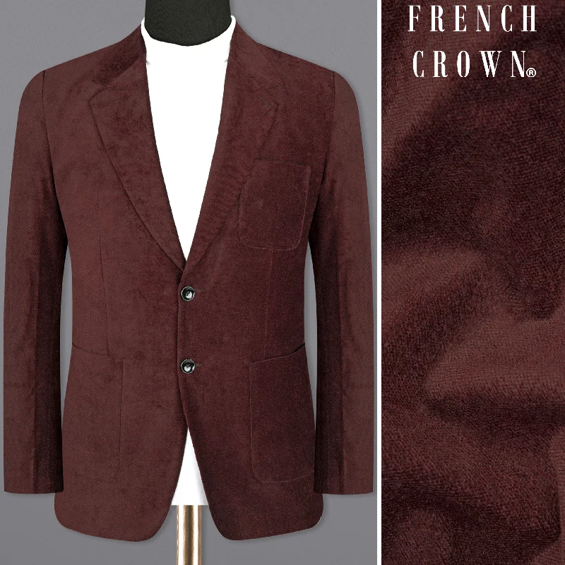 Persian Plum velvet Designer Sports Blazer