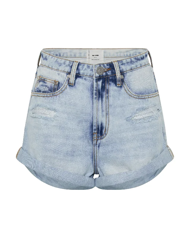 Bandit High Waist Denim Shorts Blue Tornado