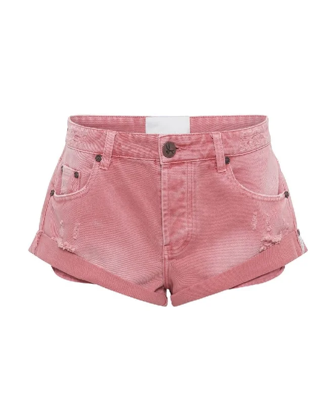 Bandit Low Waist Denim Shorts Pink