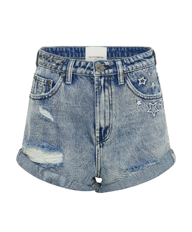 Bandits High Waist Denim Shorts Salty Dog