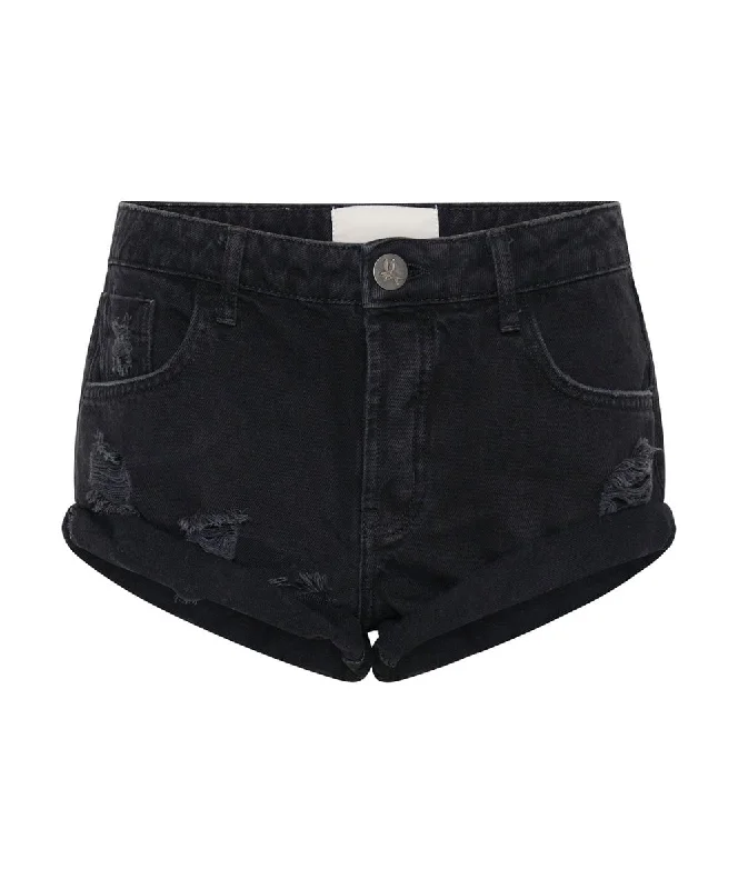 Bandits Low Waist Denim Shorts Double Black