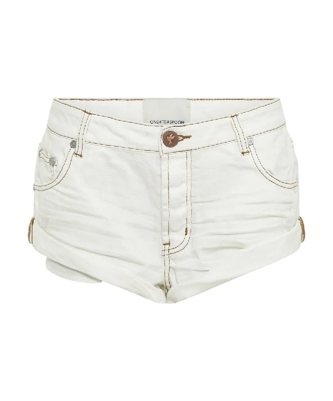 Bandits Low Waist Denim Shorts White Beauty