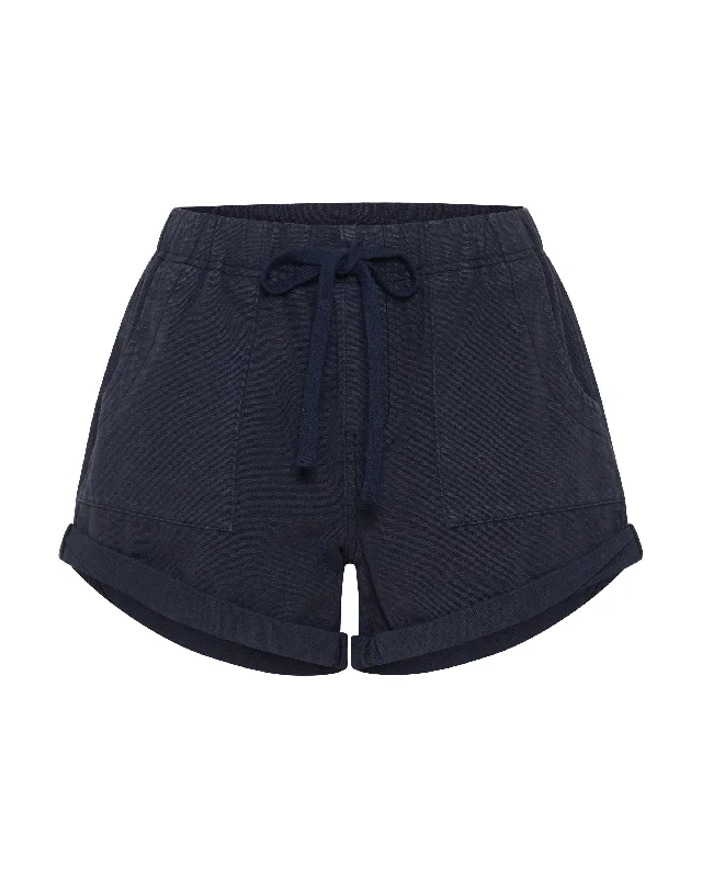 Canvas Shabby Bandit Low Waist Short Indigo