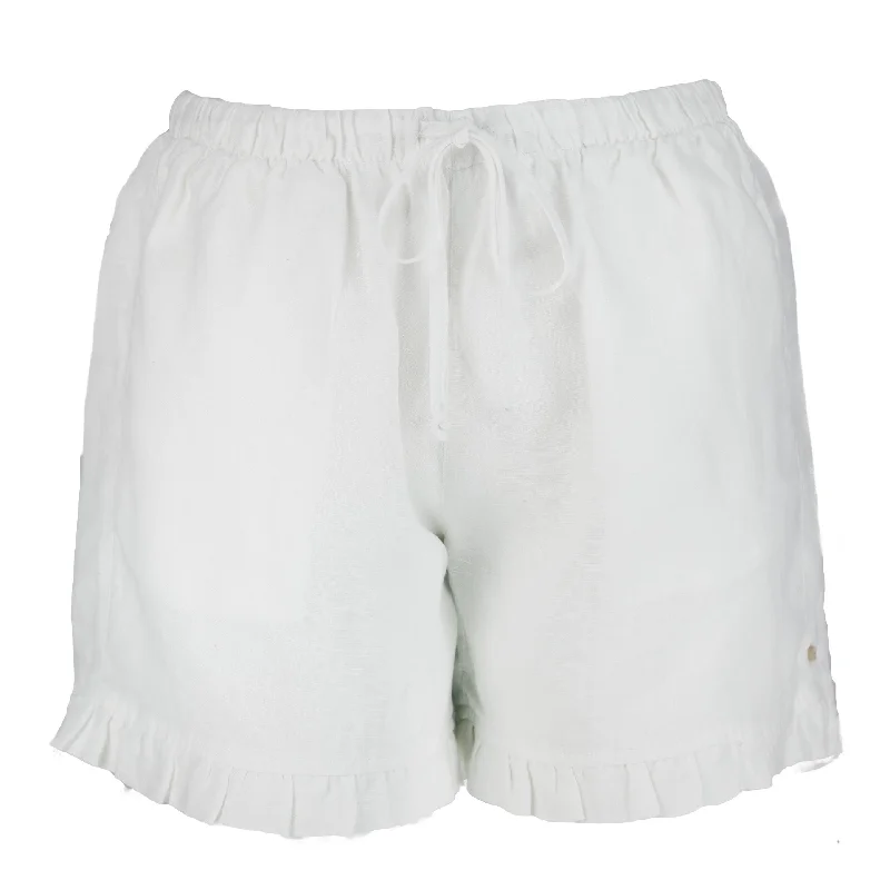 IS Wendy Ruffle Hem Short White