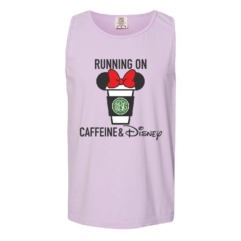 Monogrammed 'Caffeine & Disney' Comfort Colors Tank Top