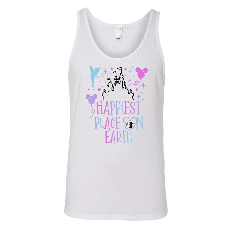 Monogrammed 'Happiest Place On Earth' Premium Tank Top