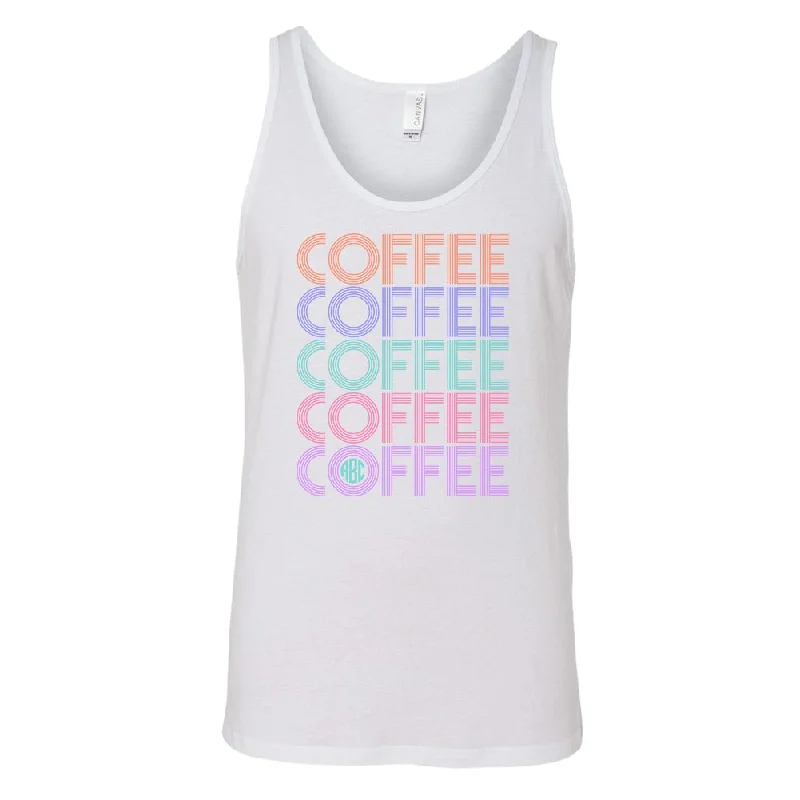 Monogrammed 'Retro Coffee' Premium Tank Top