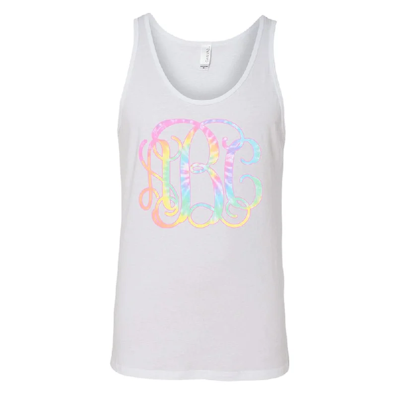 Monogrammed 'Tie Dye' Big Print Premium Tank Top